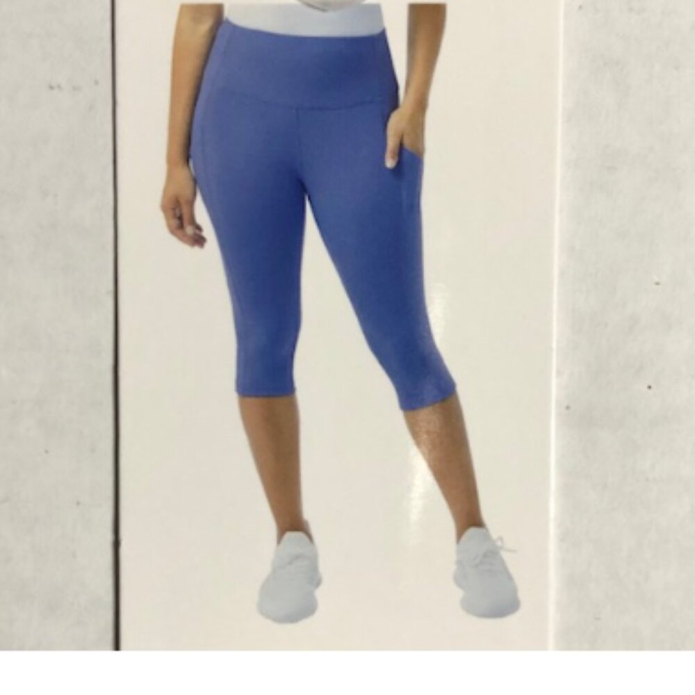 32 Degrees Cool Women's Soft Active Capri Legging Pants, Lolite Purple - Picture 2 of 5